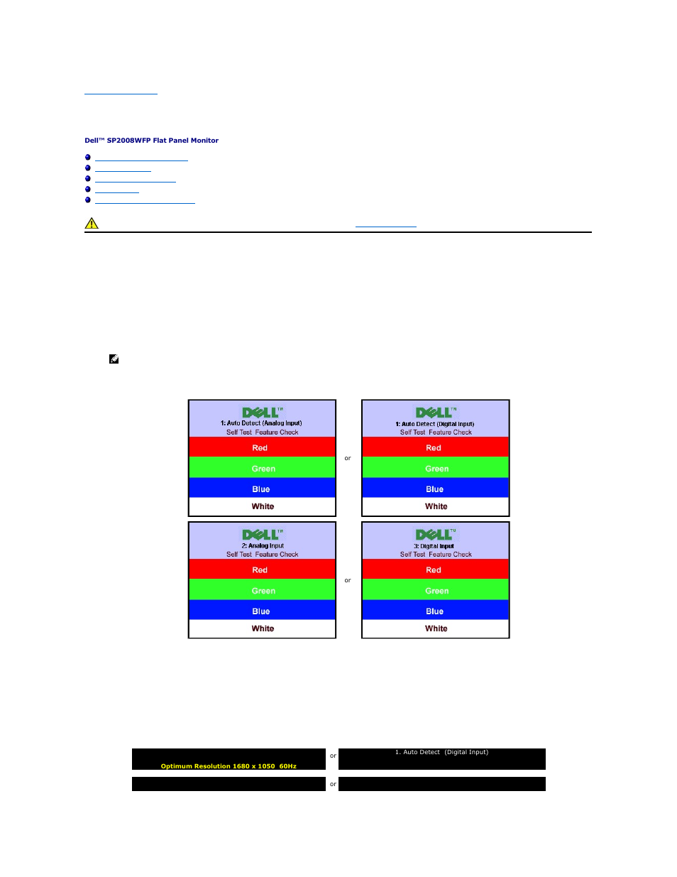 Solving problems, Troubleshooting your monitor | Dell SP2008WFP Monitor User Manual | Page 26 / 31