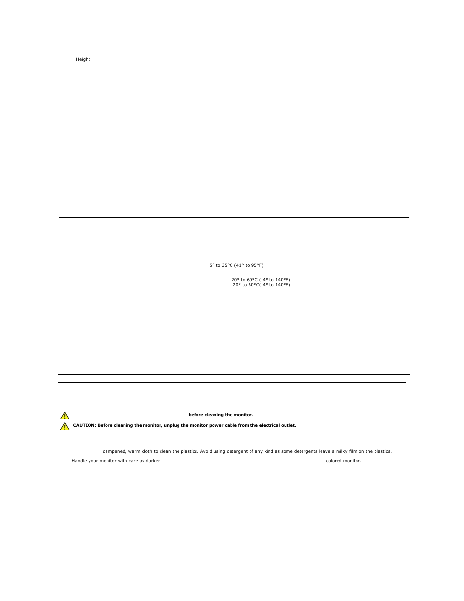 Cleaning your monitor, Environmental | Dell SP2008WFP Monitor User Manual | Page 8 / 31