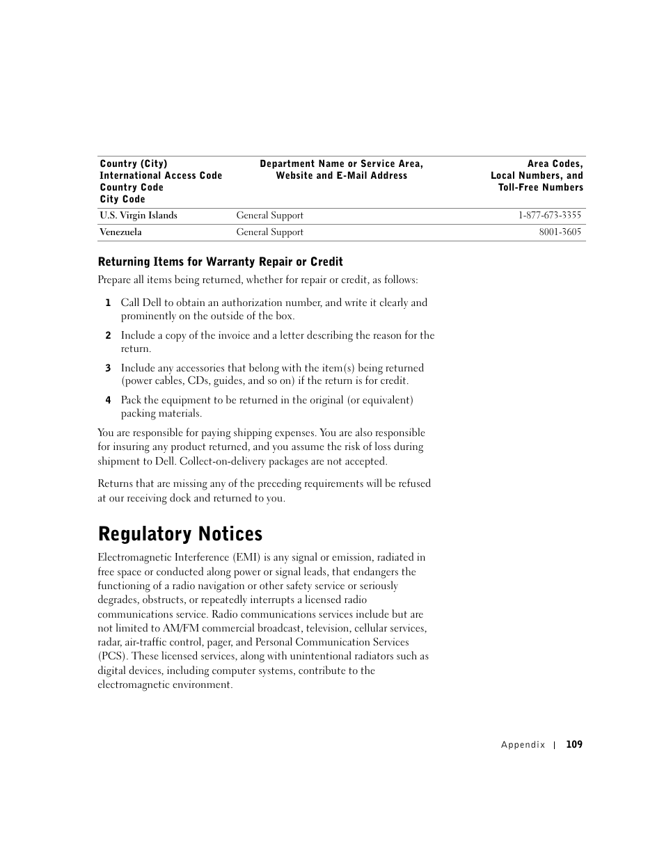 Regulatory notices | Dell Dimension 2300 User Manual | Page 109 / 128
