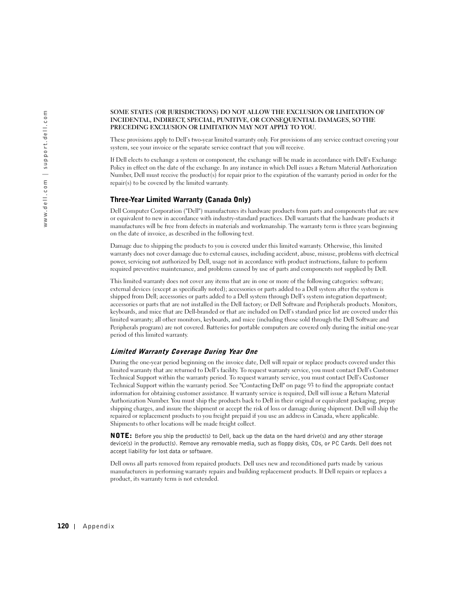 Dell Dimension 2300 User Manual | Page 120 / 128