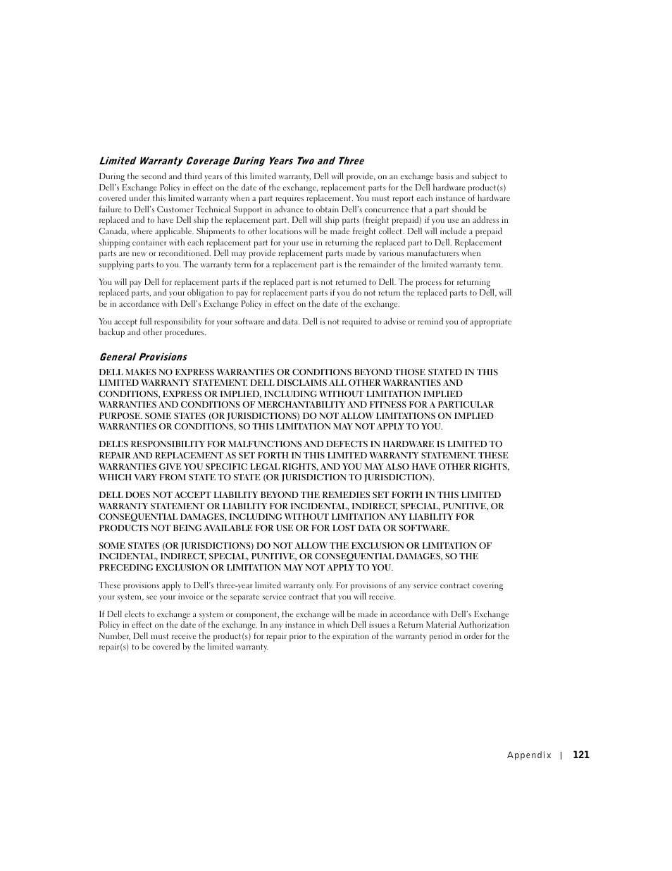 Dell Dimension 2300 User Manual | Page 121 / 128