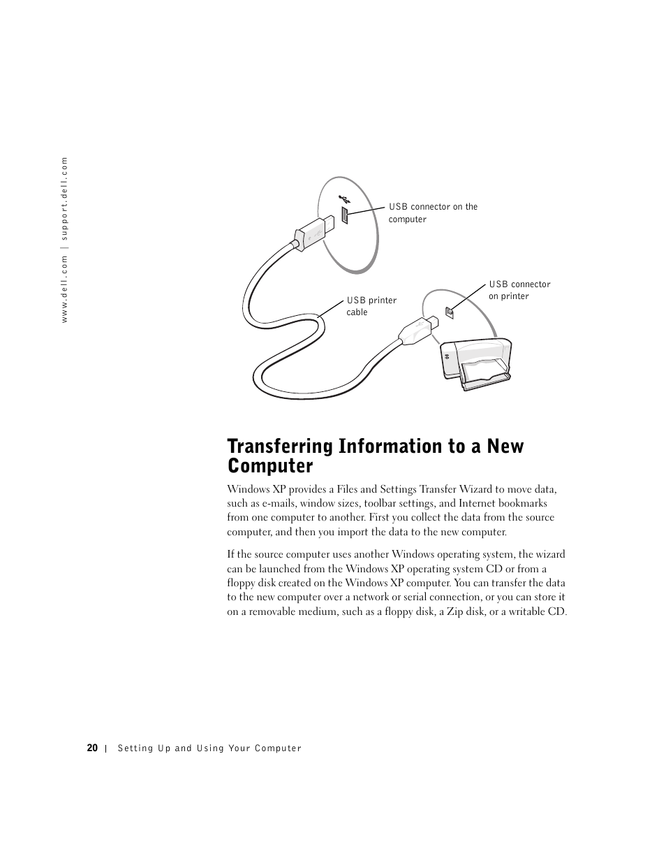 Transferring information to a new computer | Dell Dimension 2300 User Manual | Page 20 / 128