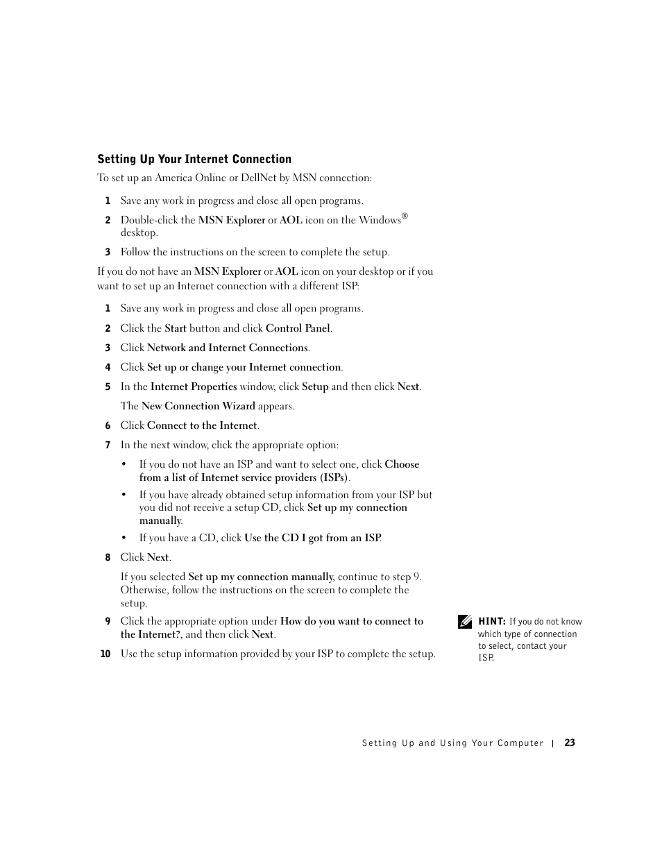 Dell Dimension 2300 User Manual | Page 23 / 128