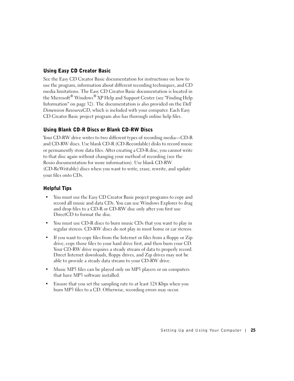 Dell Dimension 2300 User Manual | Page 25 / 128