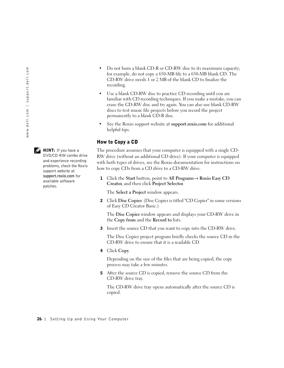 Dell Dimension 2300 User Manual | Page 26 / 128