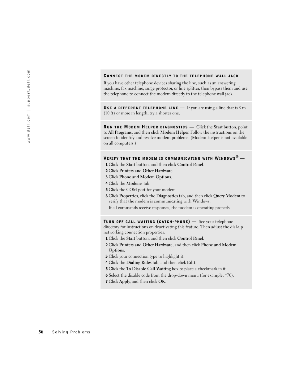 Dell Dimension 2300 User Manual | Page 36 / 128