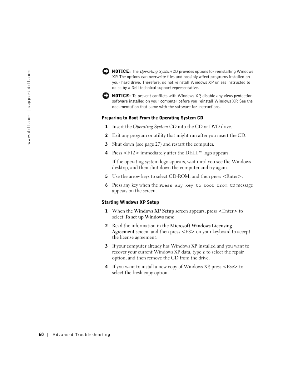 Dell Dimension 2300 User Manual | Page 60 / 128