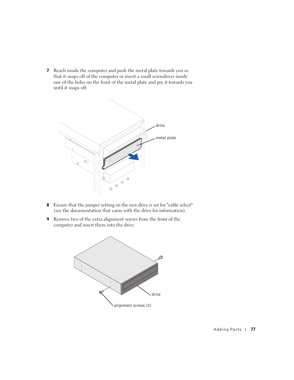 Dell Dimension 2300 User Manual | Page 77 / 128