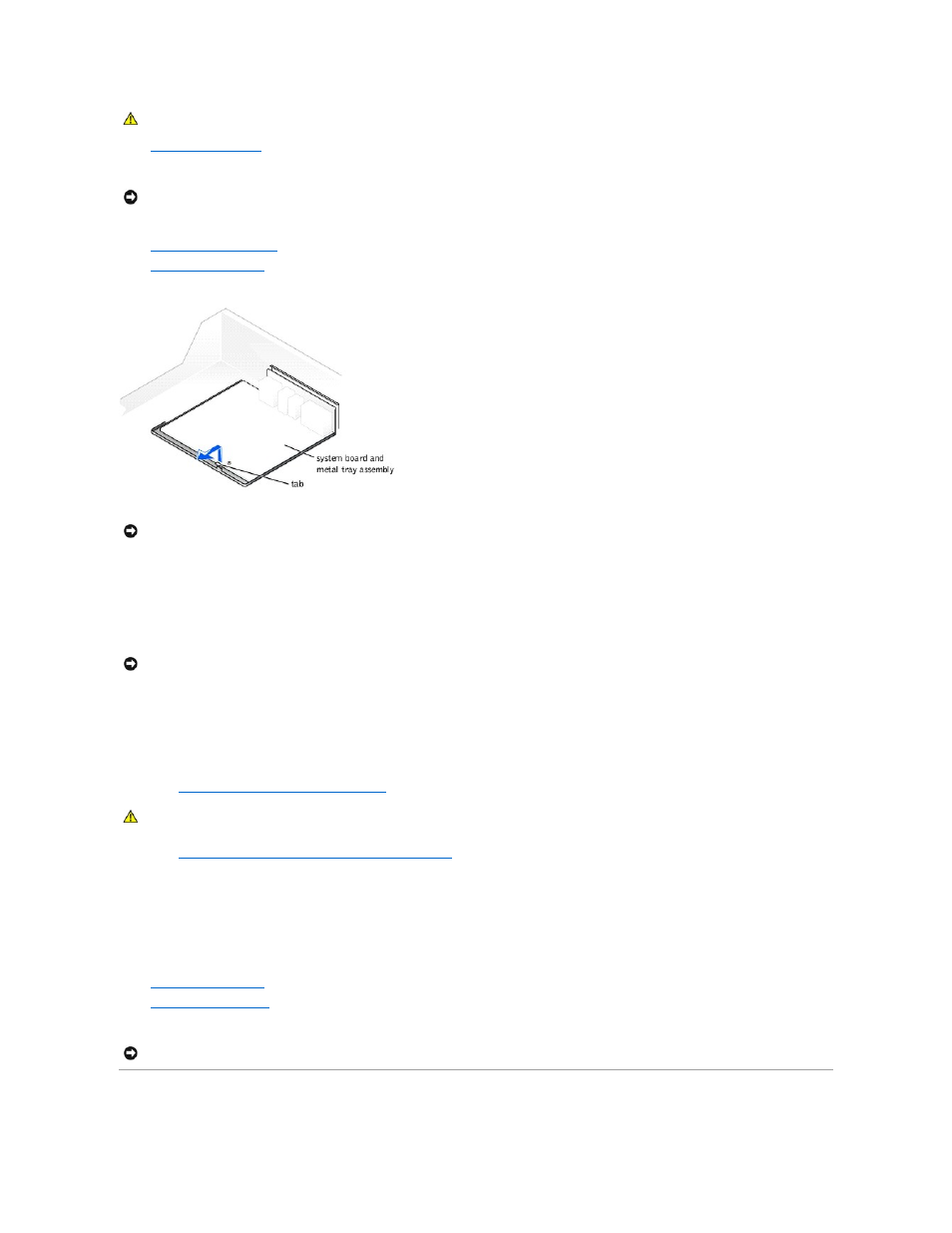 Closing the computer cover, Close the computer cover, Replacing the system board | Dell Dimension 4300S User Manual | Page 23 / 51
