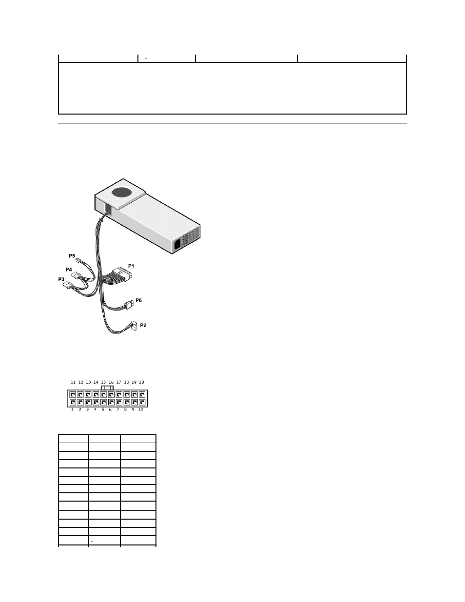 Dc power connectors, Power supply dc connector pin assignments, Dc power connector p1 | Dell Dimension 4300S User Manual | Page 46 / 51
