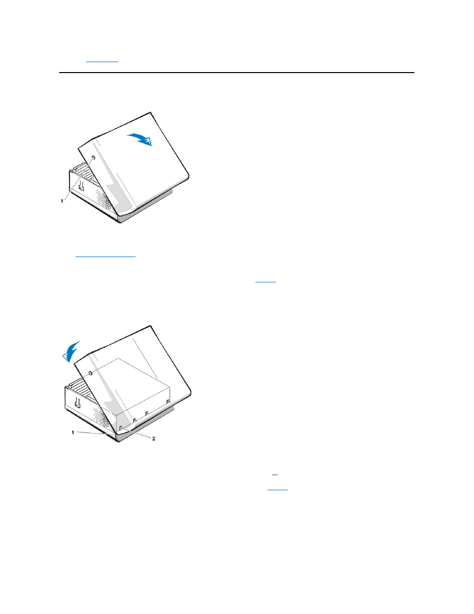 Removed the computer cover, Computer cover | Dell OptiPlex GX200 User Manual | Page 21 / 79