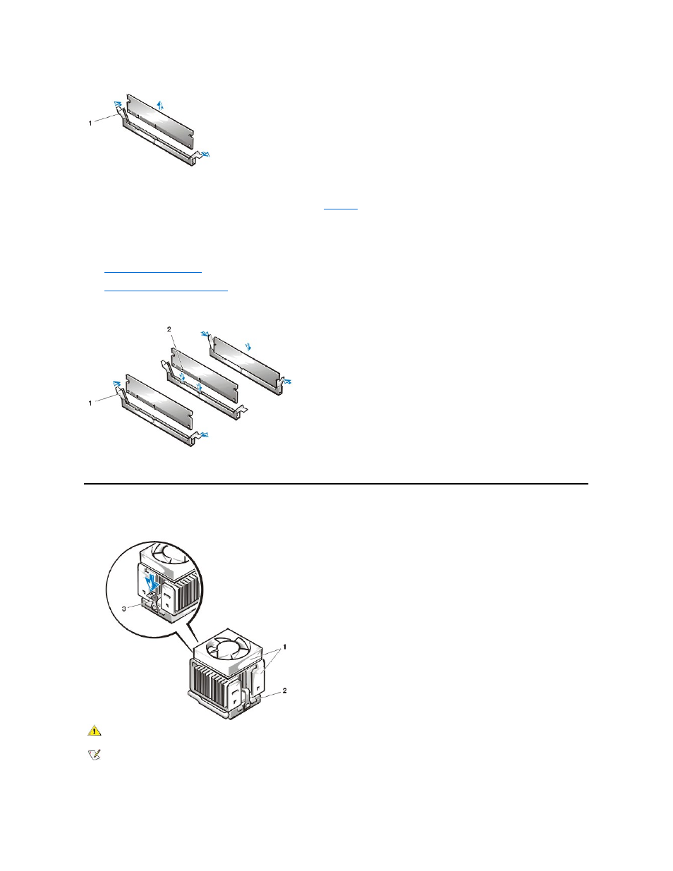 Microprocessor/cooling fan/heat sink assembly | Dell OptiPlex GX200 User Manual | Page 76 / 79