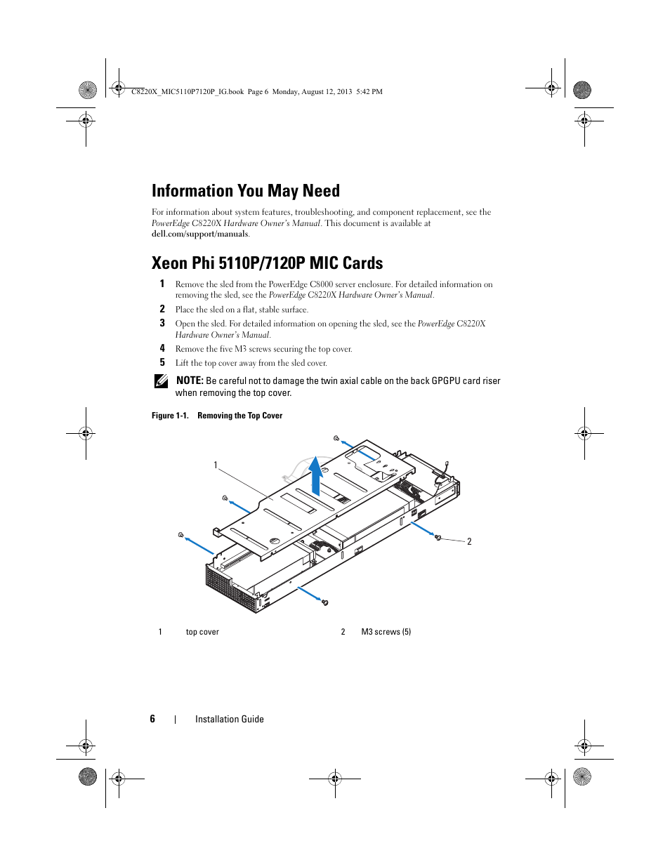 Information you may need | Dell PowerEdge C8000 User Manual | Page 6 / 20