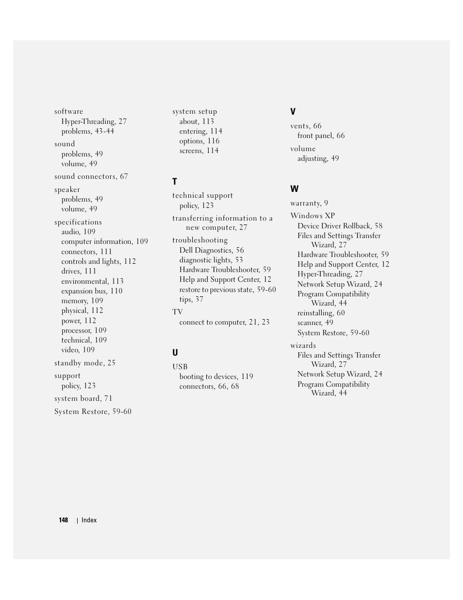 Dell Dimension 9150/XPS 400 User Manual | Page 148 / 148