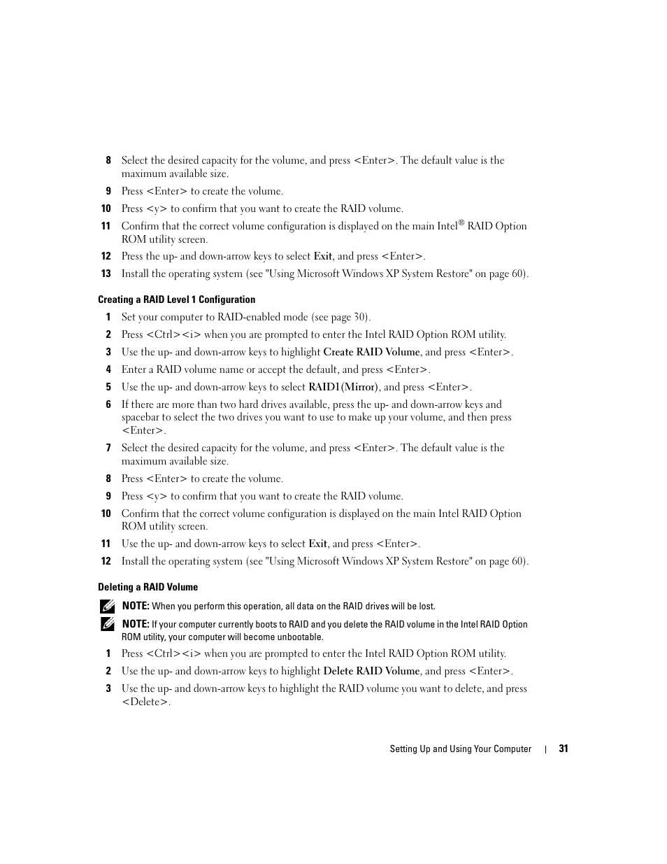 Dell Dimension 9150/XPS 400 User Manual | Page 31 / 148