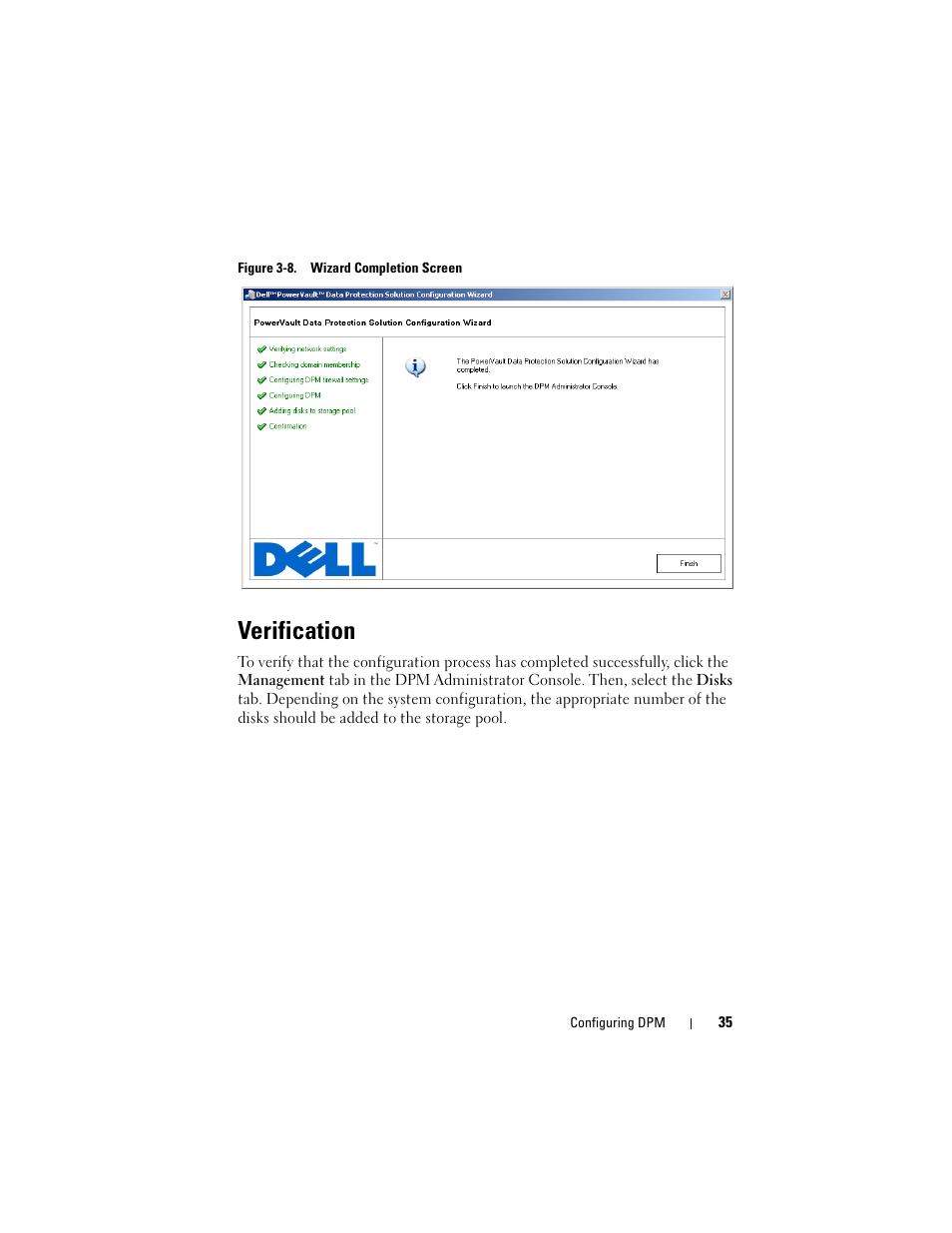 Verification | Dell PowerVault DP500 User Manual | Page 35 / 52