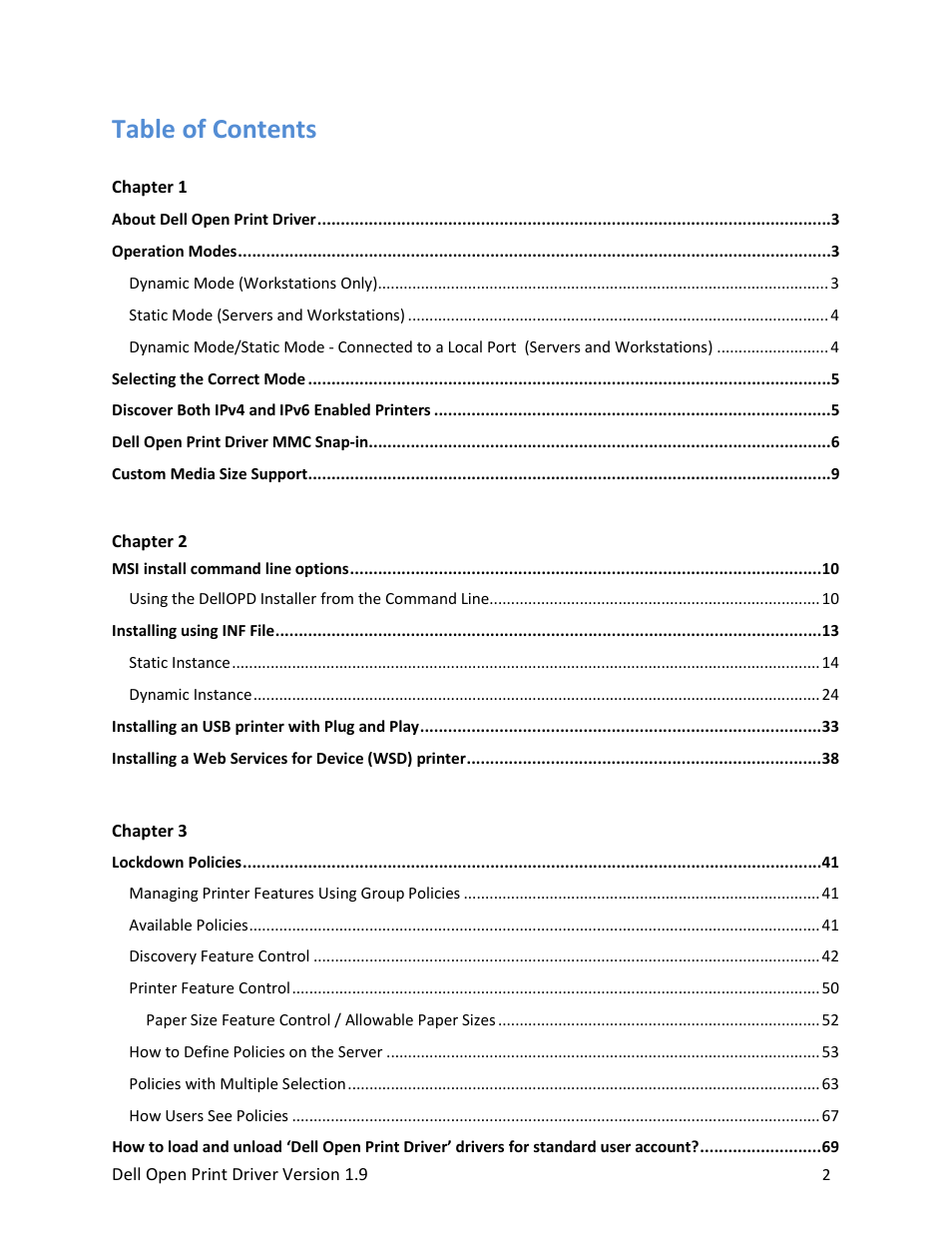 Dell Open Print Driver User Manual | Page 2 / 76