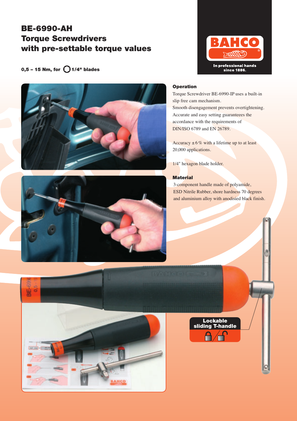 Bahco Torque Screwdrivers BE-6990-AH User Manual | 2 pages
