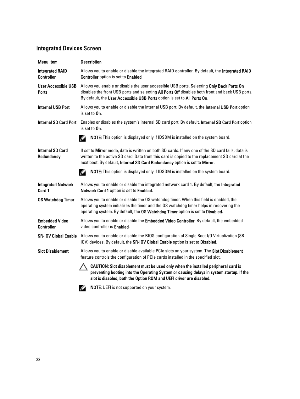 Integrated devices screen | Dell Powervault DL2300 User Manual | Page 22 / 121
