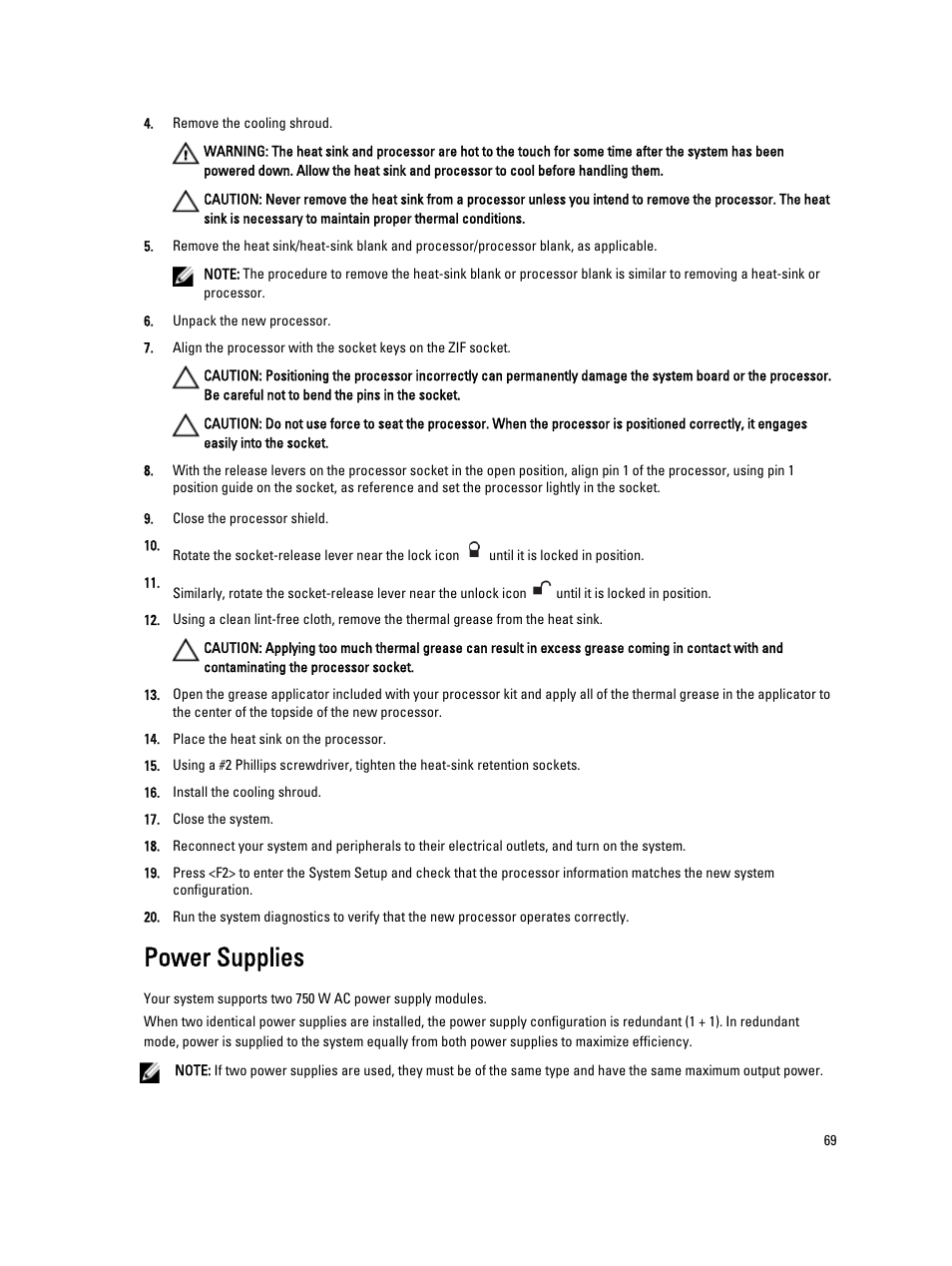 Power supplies | Dell Powervault DL2300 User Manual | Page 69 / 121