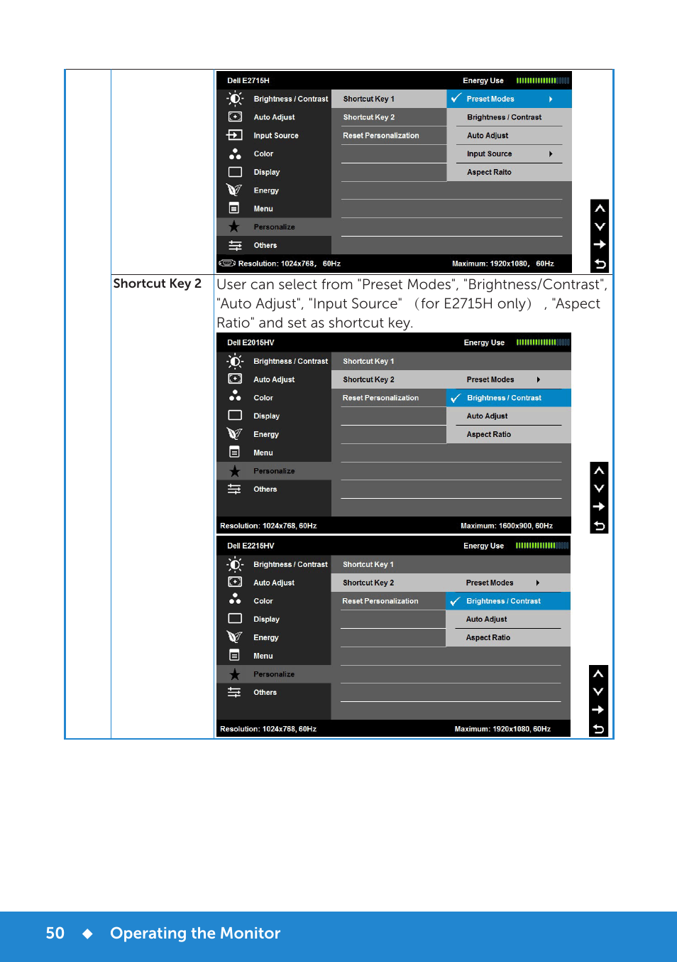 Dell E2715H Monitor User Manual | Page 50 / 82