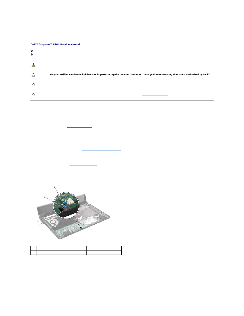 Microphone, Removing the microphone, Replacing the microphone | Dell Inspiron 15 (1564, Early 2010) User Manual | Page 36 / 57