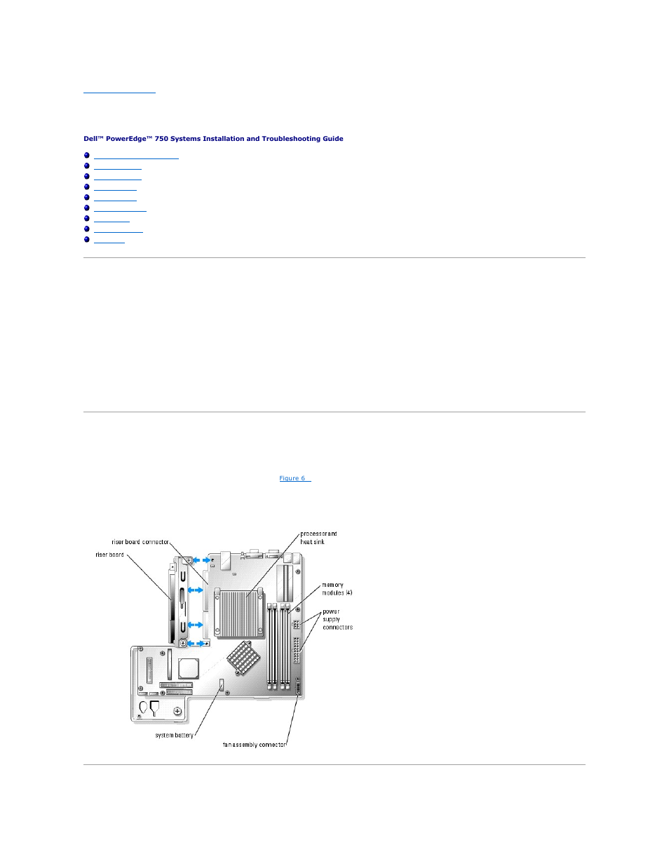 Installing system components, System board components | Dell PowerEdge 750 User Manual | Page 48 / 76