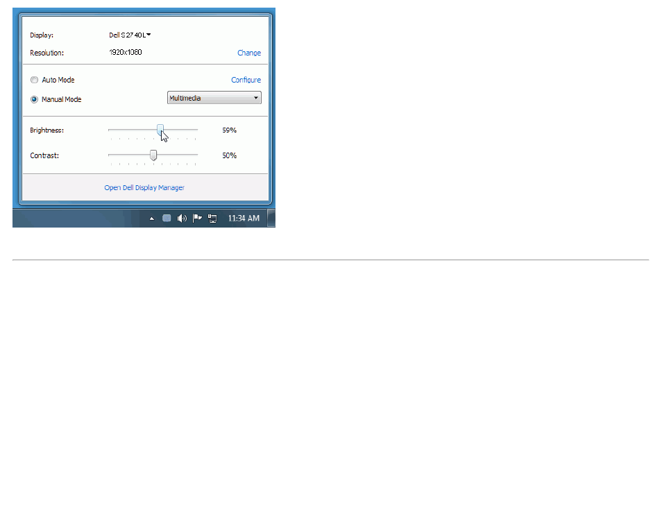 Setting basic display functions | Dell S2740L Monitor User Manual | Page 2 / 8