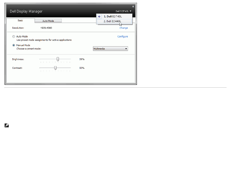 Assigning preset modes to applications | Dell S2740L Monitor User Manual | Page 3 / 8