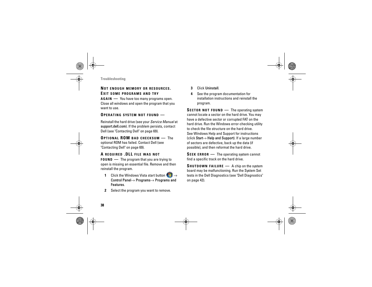 Dell Vostro A860 (Late 2008) User Manual | Page 38 / 76