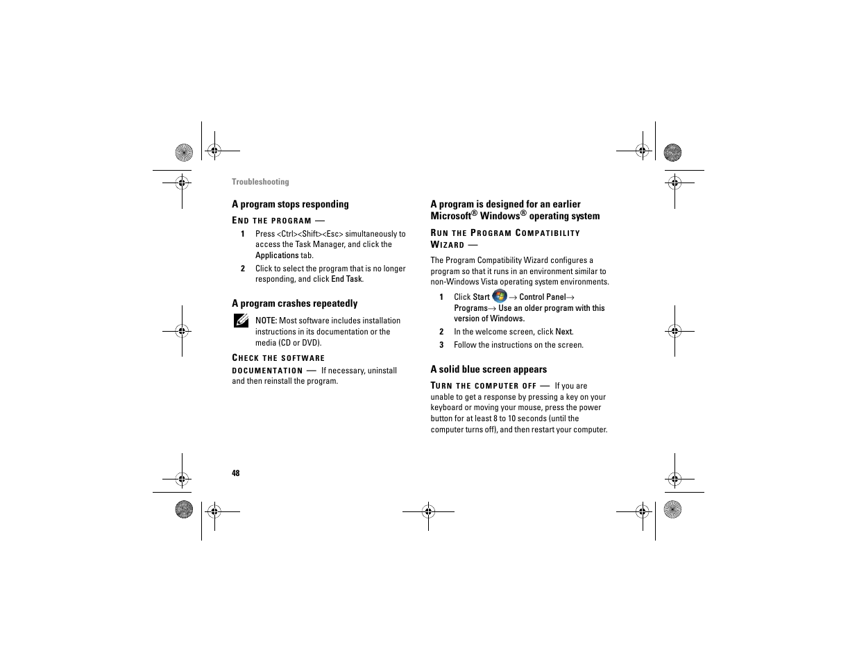Dell Vostro A860 (Late 2008) User Manual | Page 48 / 76