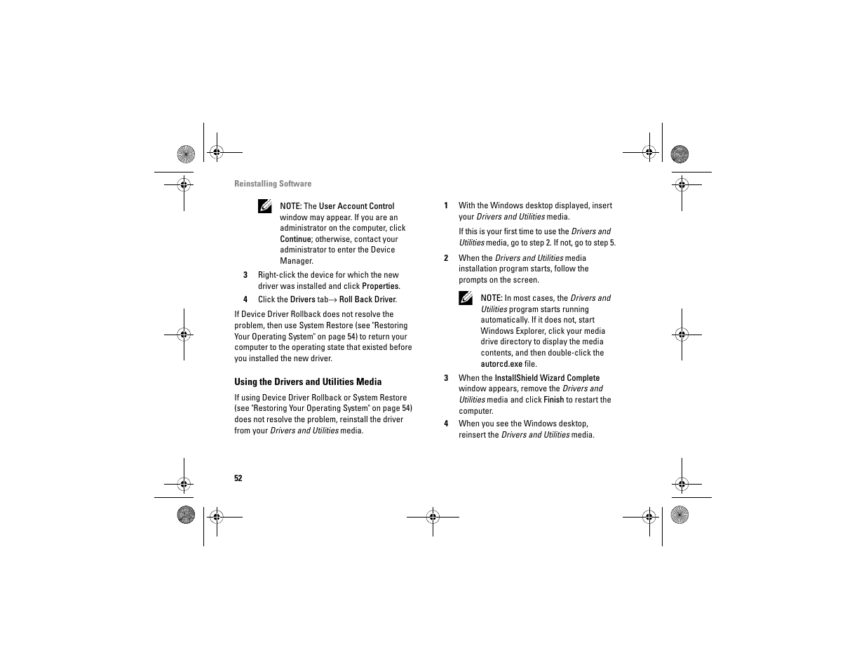 Dell Vostro A860 (Late 2008) User Manual | Page 52 / 76