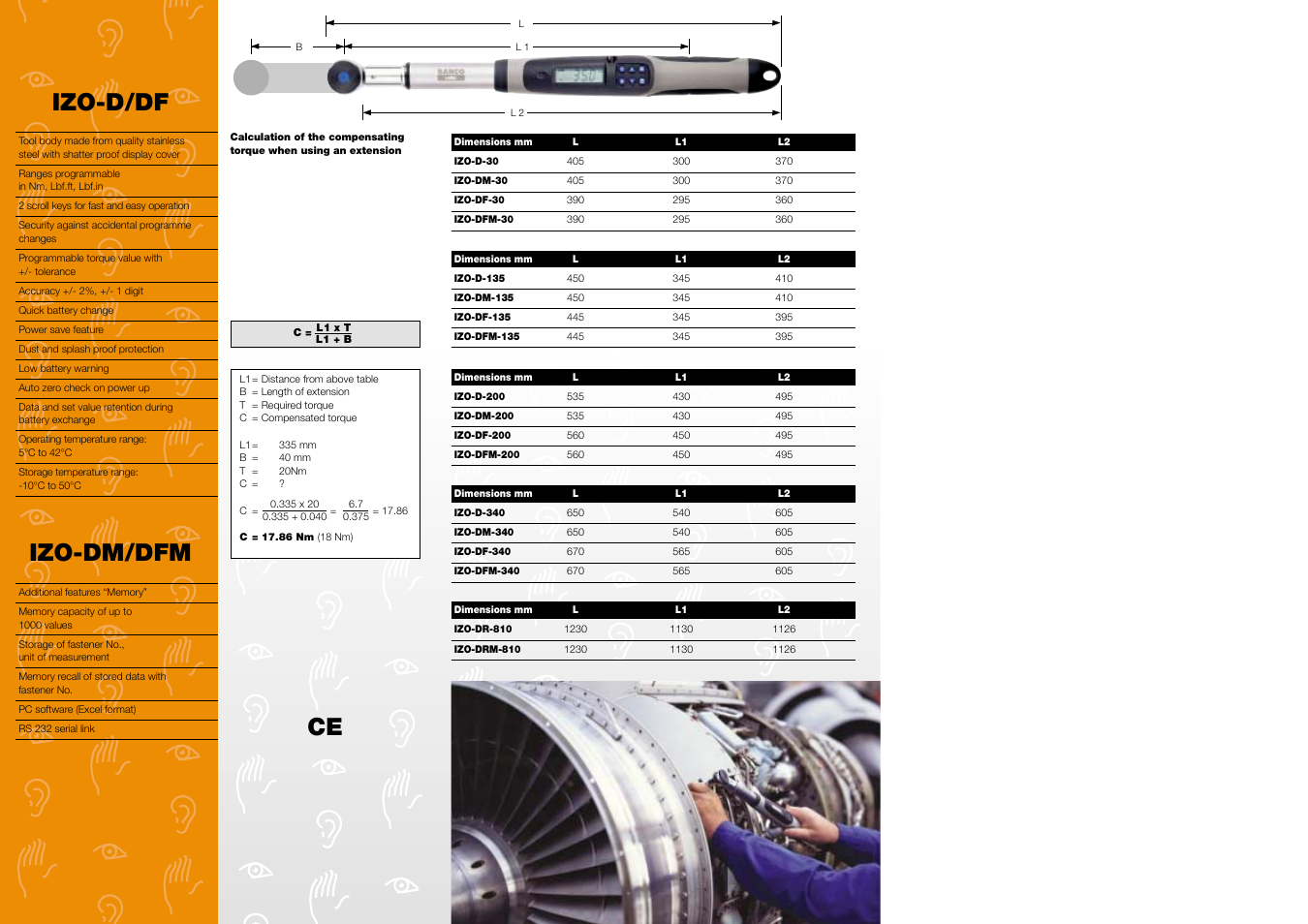Izo-d/df, Izo-dm/dfm | Bahco IZO-DFM User Manual | Page 5 / 6