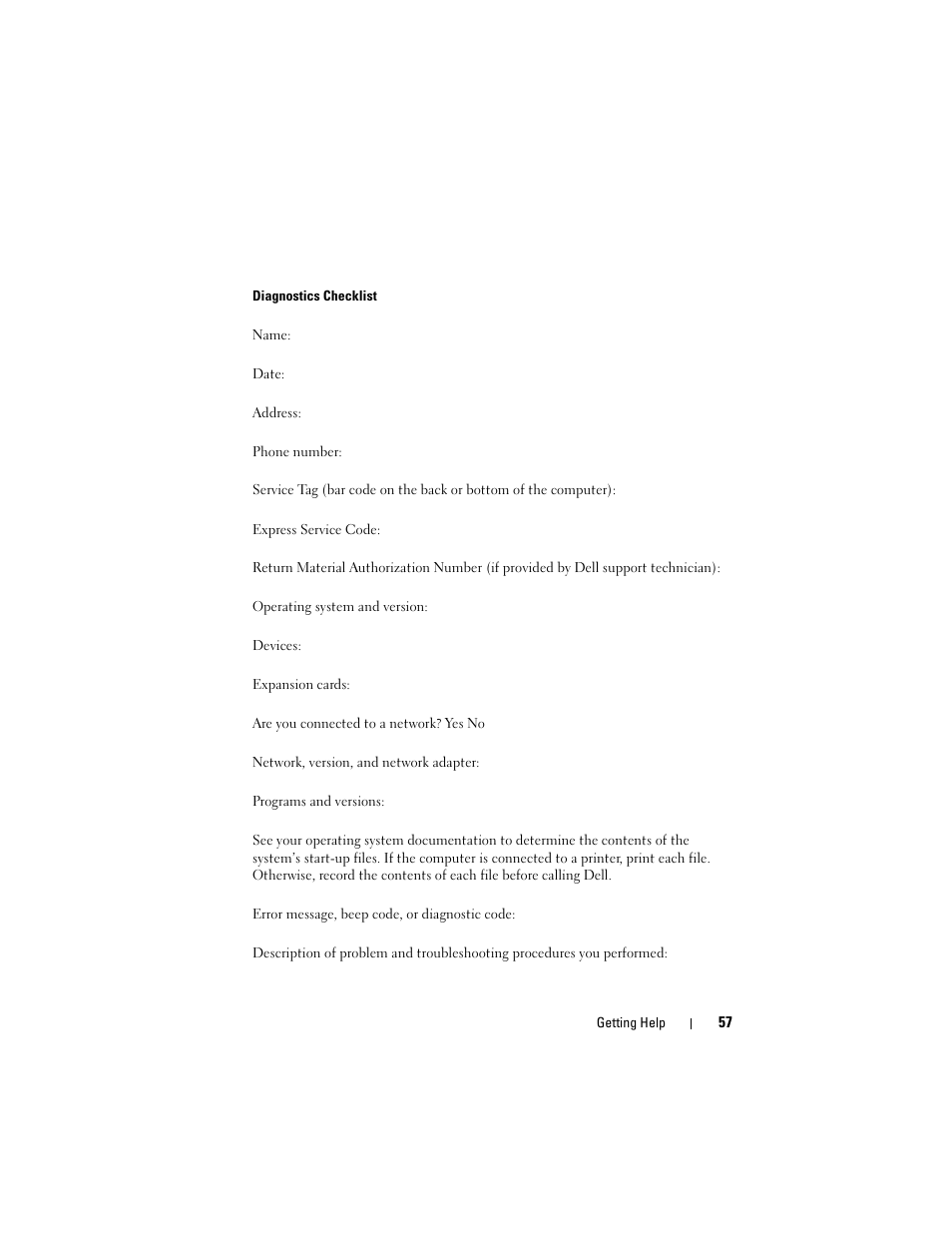 Klist (see "diagnostics checklist" on | Dell Studio 1535 (Mid 2008) User Manual | Page 57 / 64