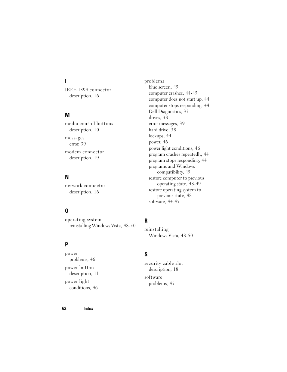 Dell Studio 1535 (Mid 2008) User Manual | Page 62 / 64