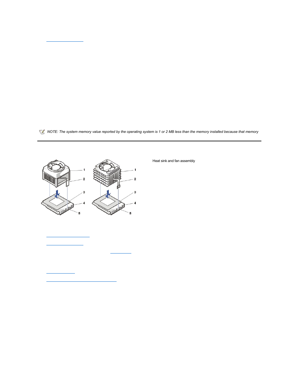 Heat sink | Dell Dimension 2100 User Manual | Page 22 / 44