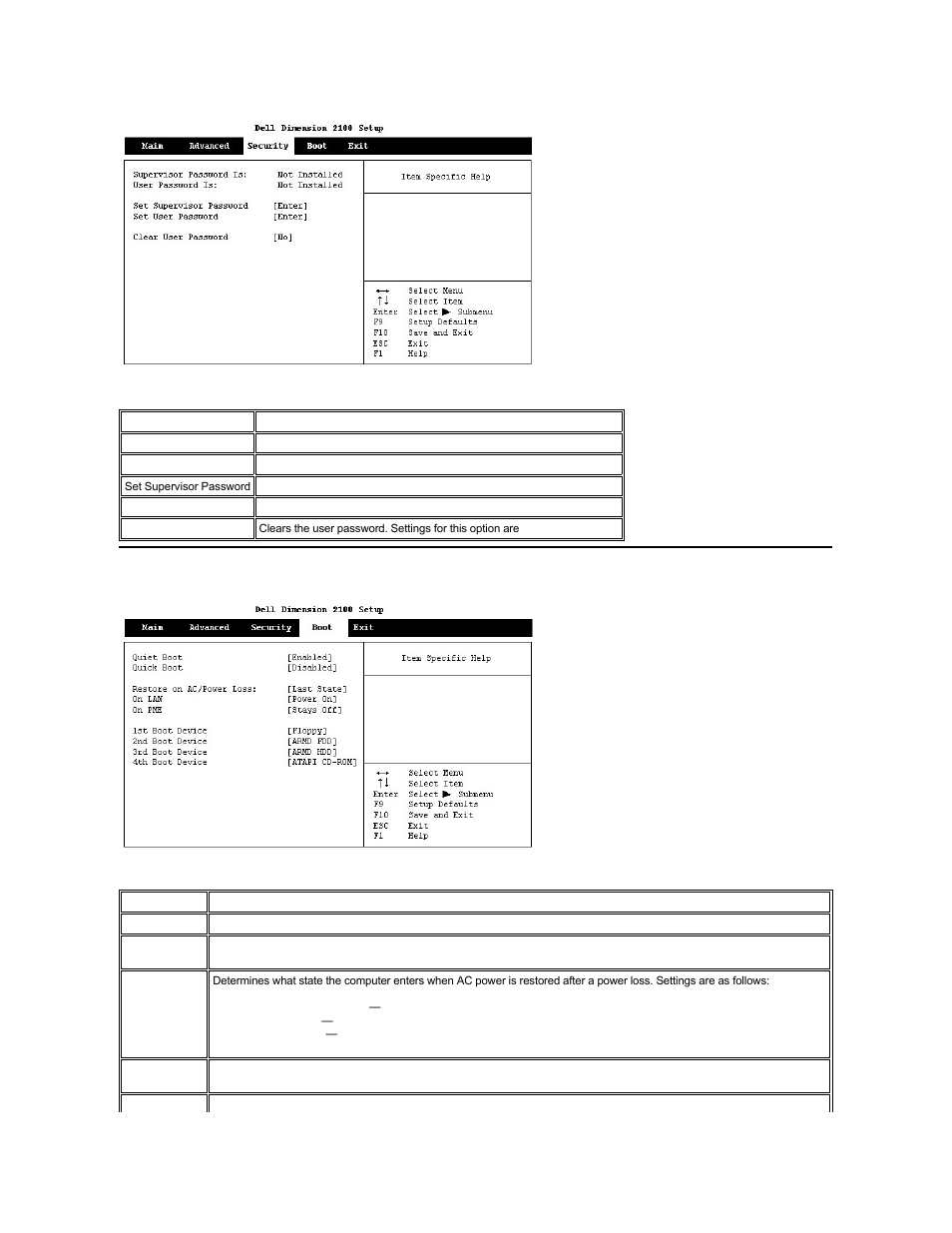 Boot screen | Dell Dimension 2100 User Manual | Page 37 / 44