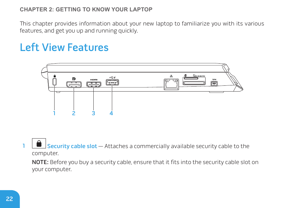 Left view features | Dell Alienware M11x R3 (Early 2011) User Manual | Page 24 / 118