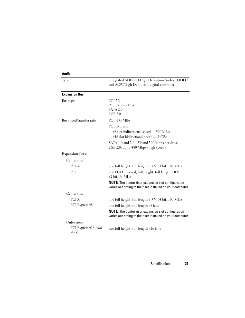 Dell Precision R5400 (Mid 2008) User Manual | Page 21 / 76