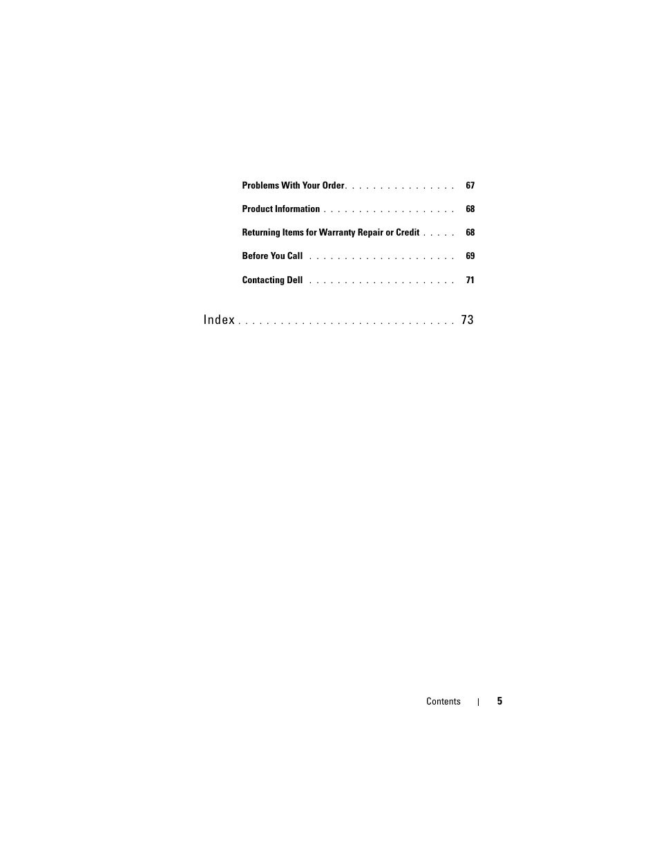 Index | Dell Precision R5400 (Mid 2008) User Manual | Page 5 / 76
