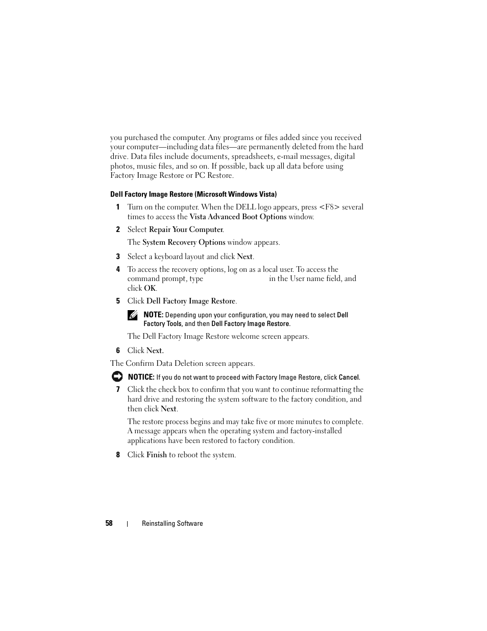 Dell Precision R5400 (Mid 2008) User Manual | Page 58 / 76