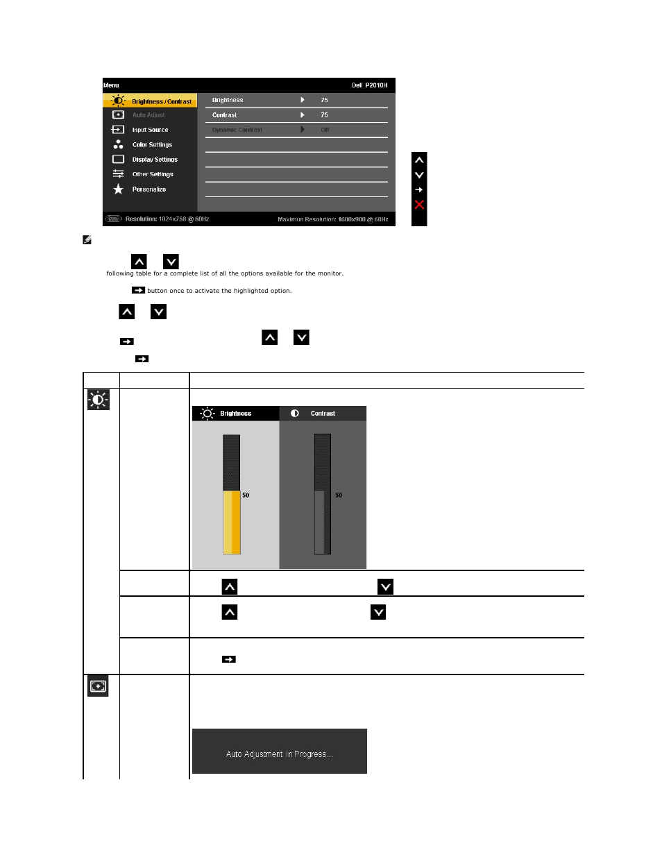 Dell P2010H Monitor User Manual | Page 18 / 37