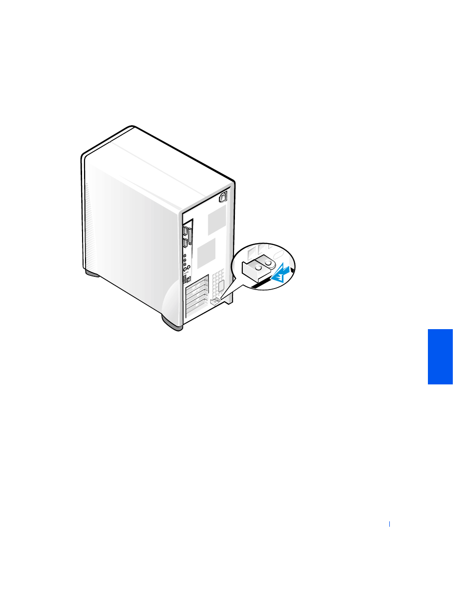 Cover release mechanism (mini tower chassis) | Dell Precision 330 User Manual | Page 55 / 220