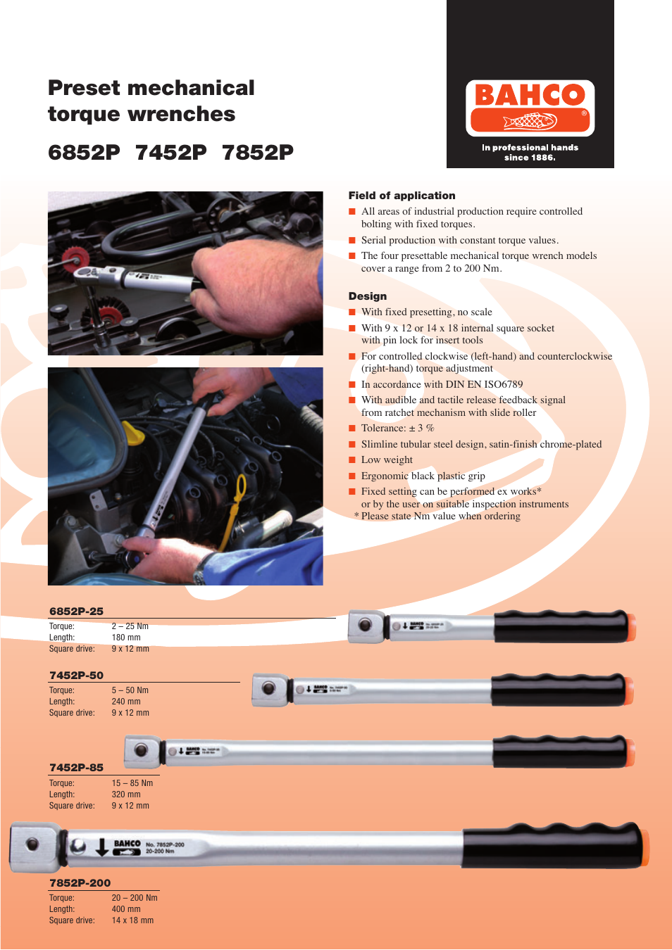 Bahco 7852P User Manual | 2 pages