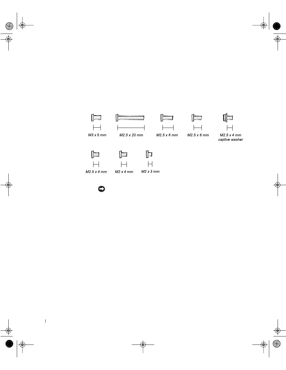 Screw identification | Dell Latitude C800 User Manual | Page 12 / 62