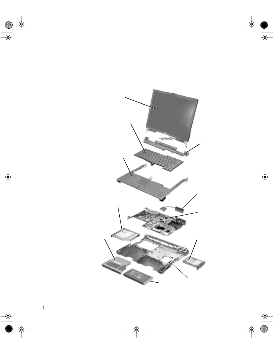 System components | Dell Latitude C800 User Manual | Page 16 / 62