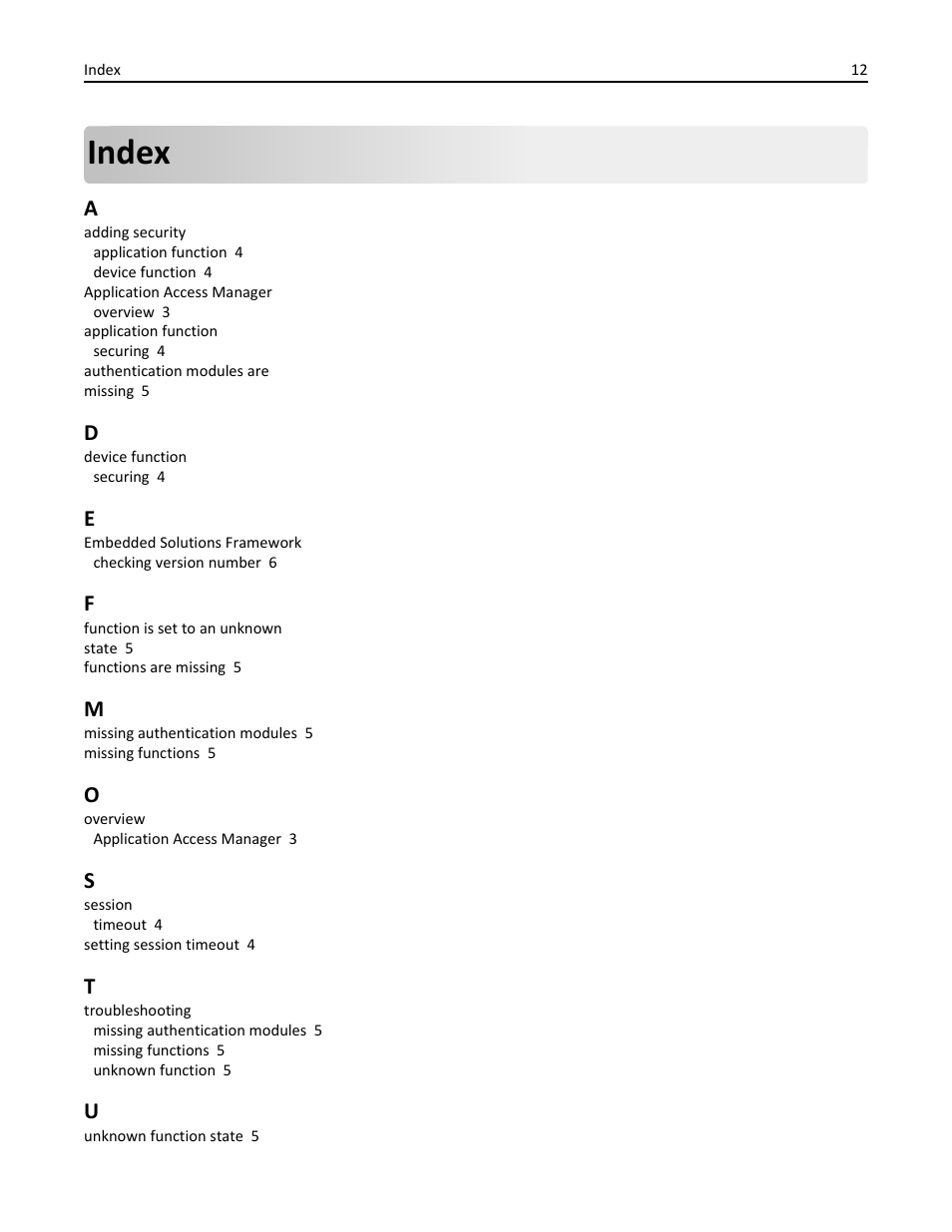 Index | Dell B5465dnf Mono Laser Printer MFP User Manual | Page 12 / 12
