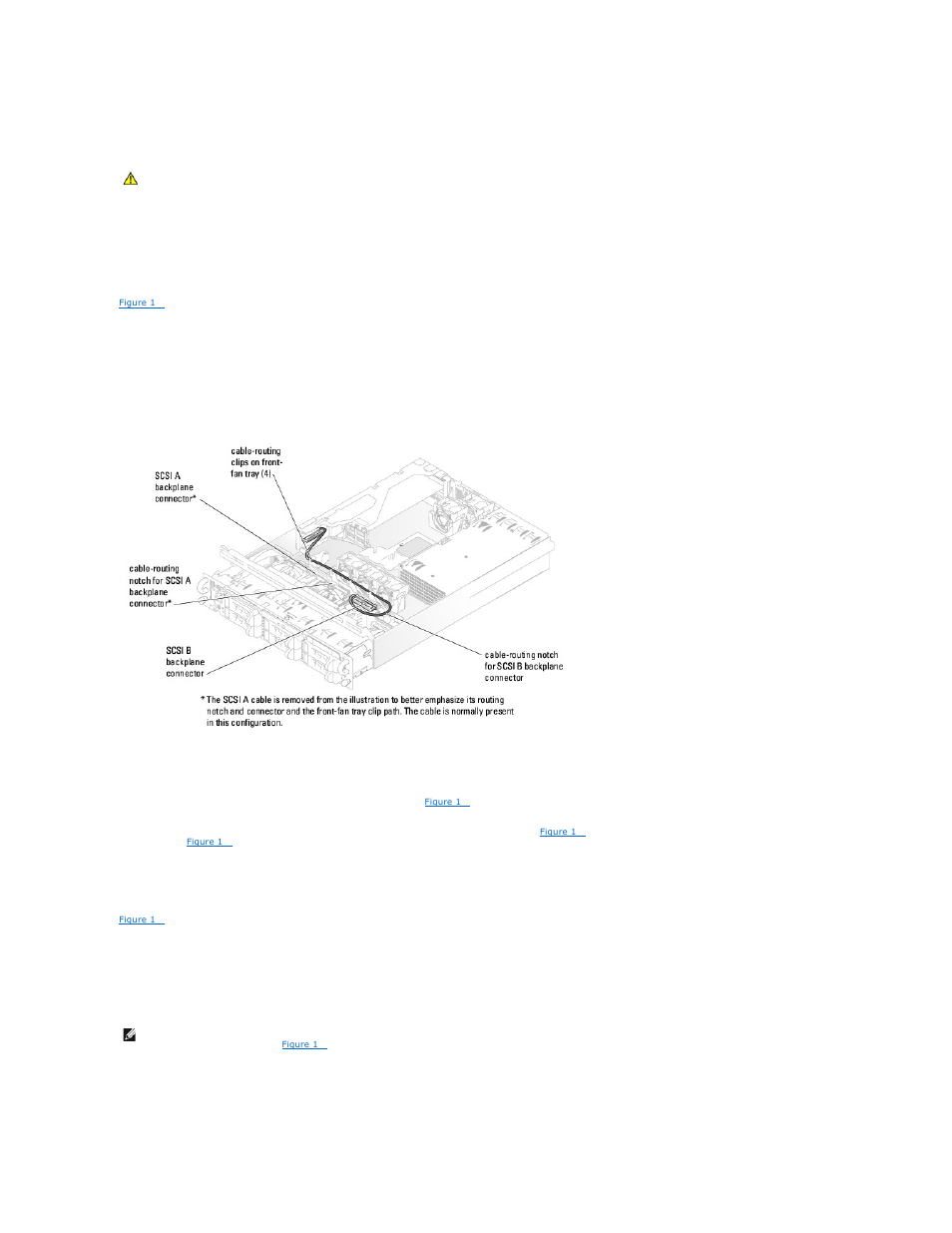 General scsi cable-routing guidelines, Scsi a and b backplane connections, Optional internal tape drive connections | Dell PowerEdge 2850 User Manual | Page 11 / 12