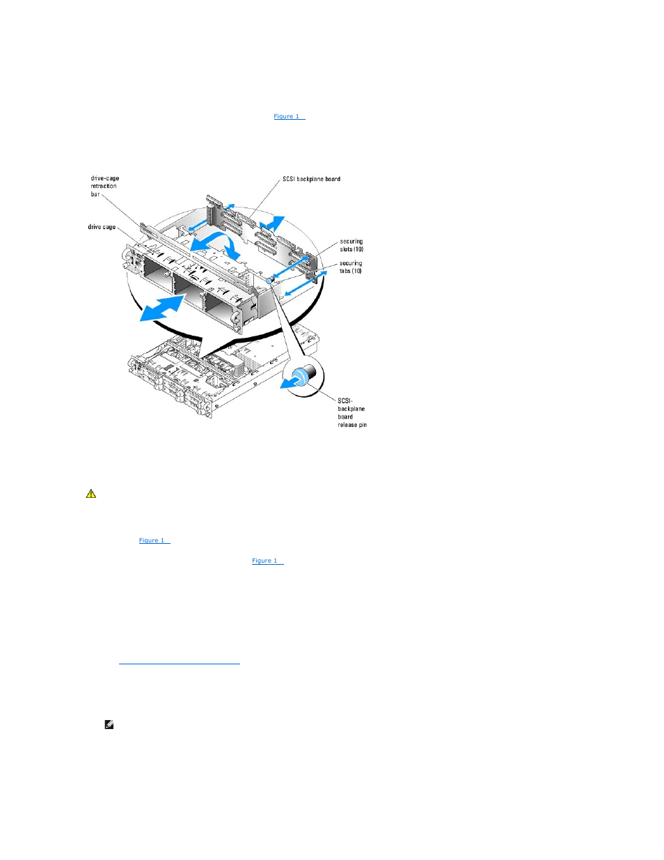 Figure 1, Installing the scsi backplane board | Dell PowerEdge 2850 User Manual | Page 6 / 12