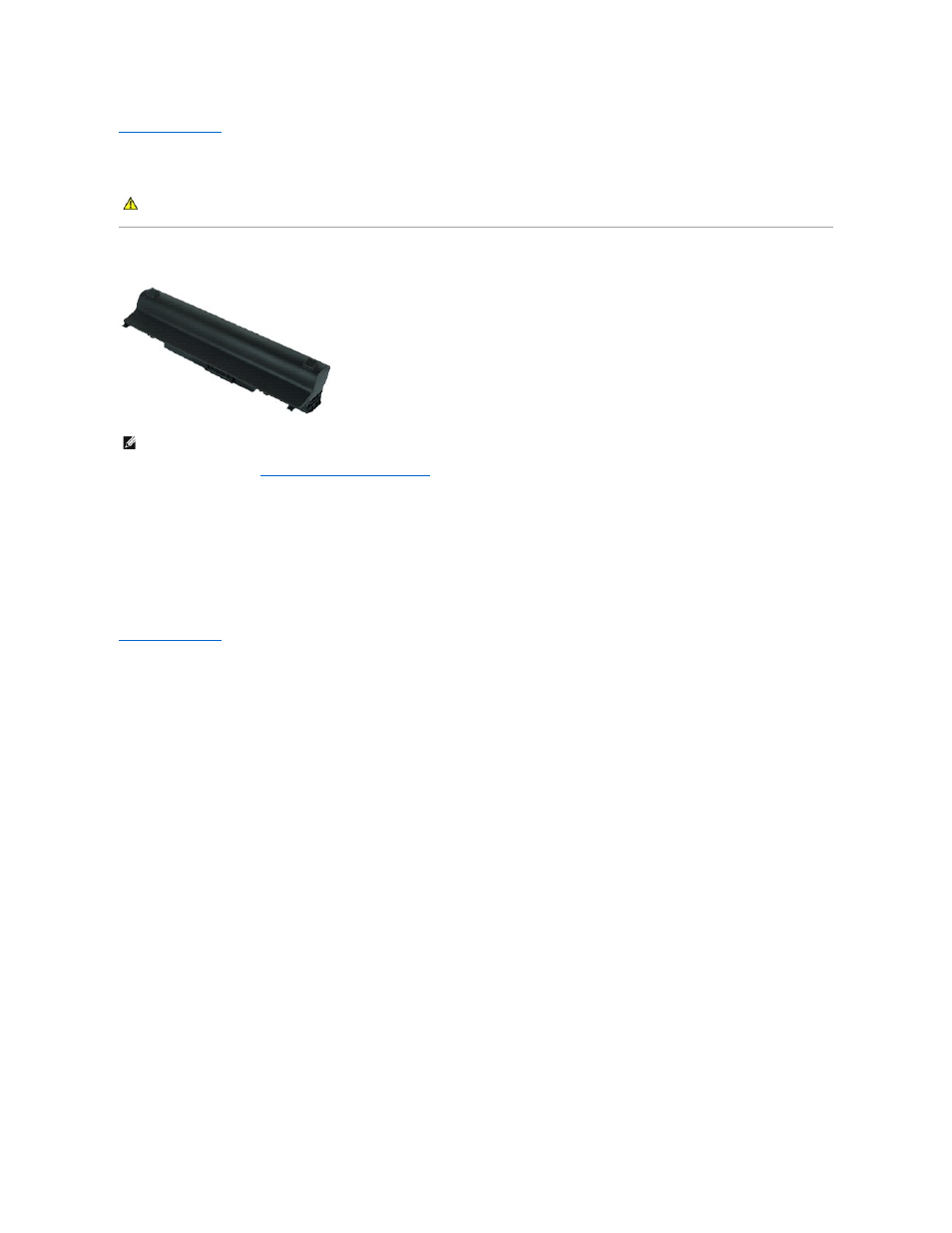 Battery, Removing the battery, Replacing the battery | Dell Latitude 2110 (Mid 2010) User Manual | Page 2 / 31